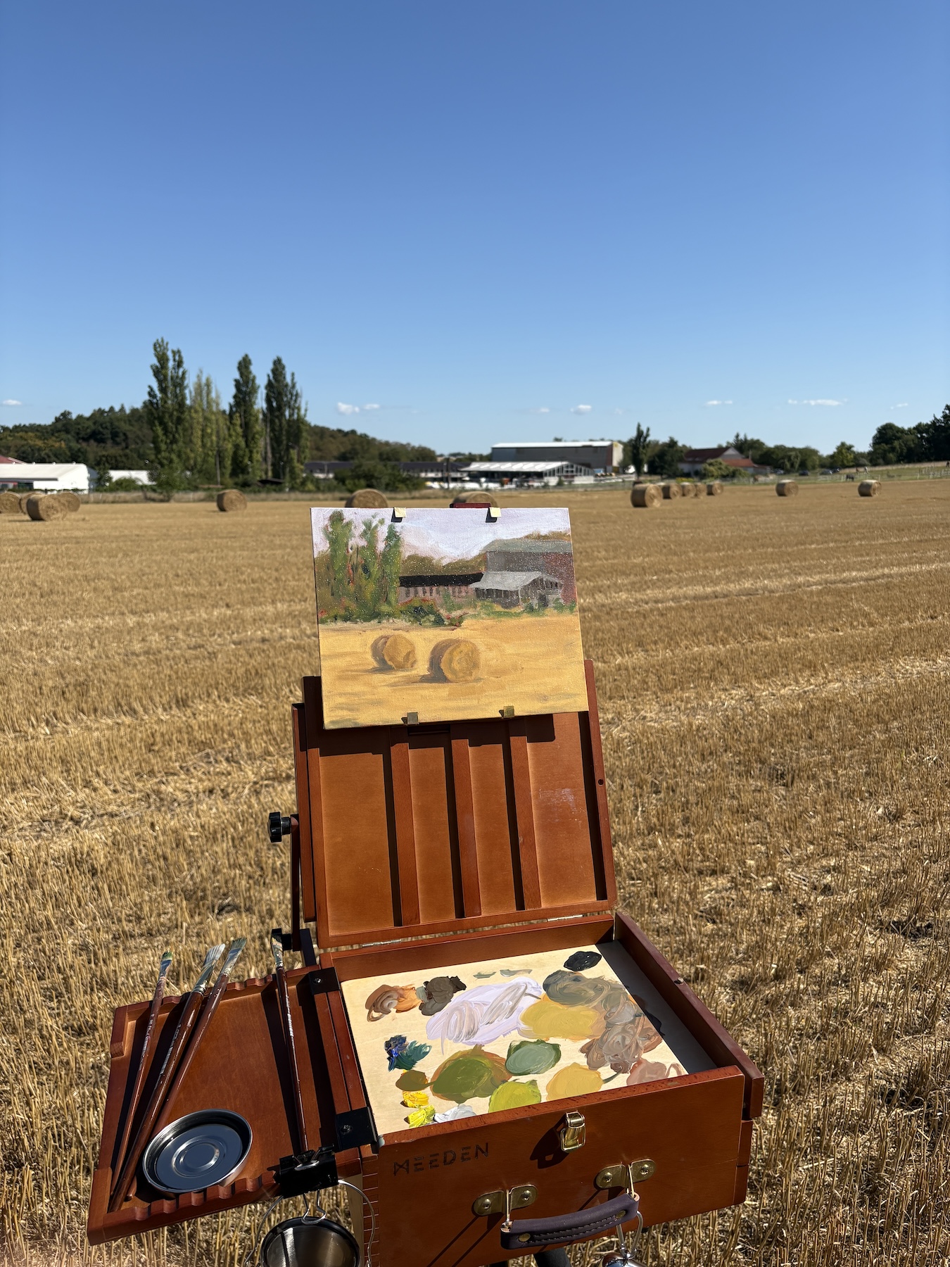 Pole s balíky sena _ plener 2